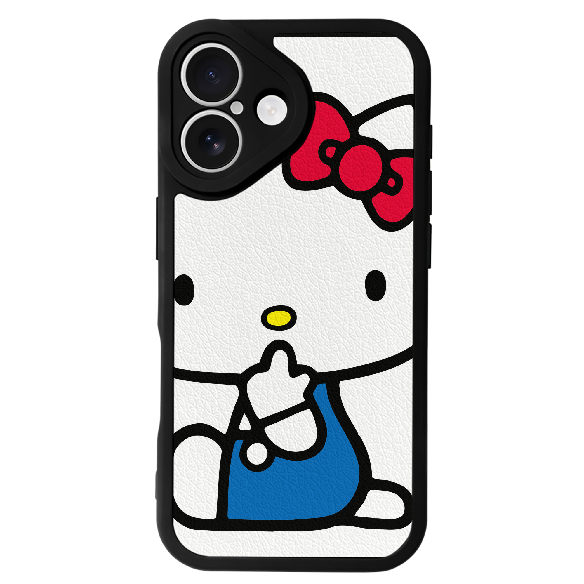 （画像用） Hello Kitty ハローキティ 【iPhone 16シリーズ対応】シリコンスマホケース（レザー調） 材質：シリコン